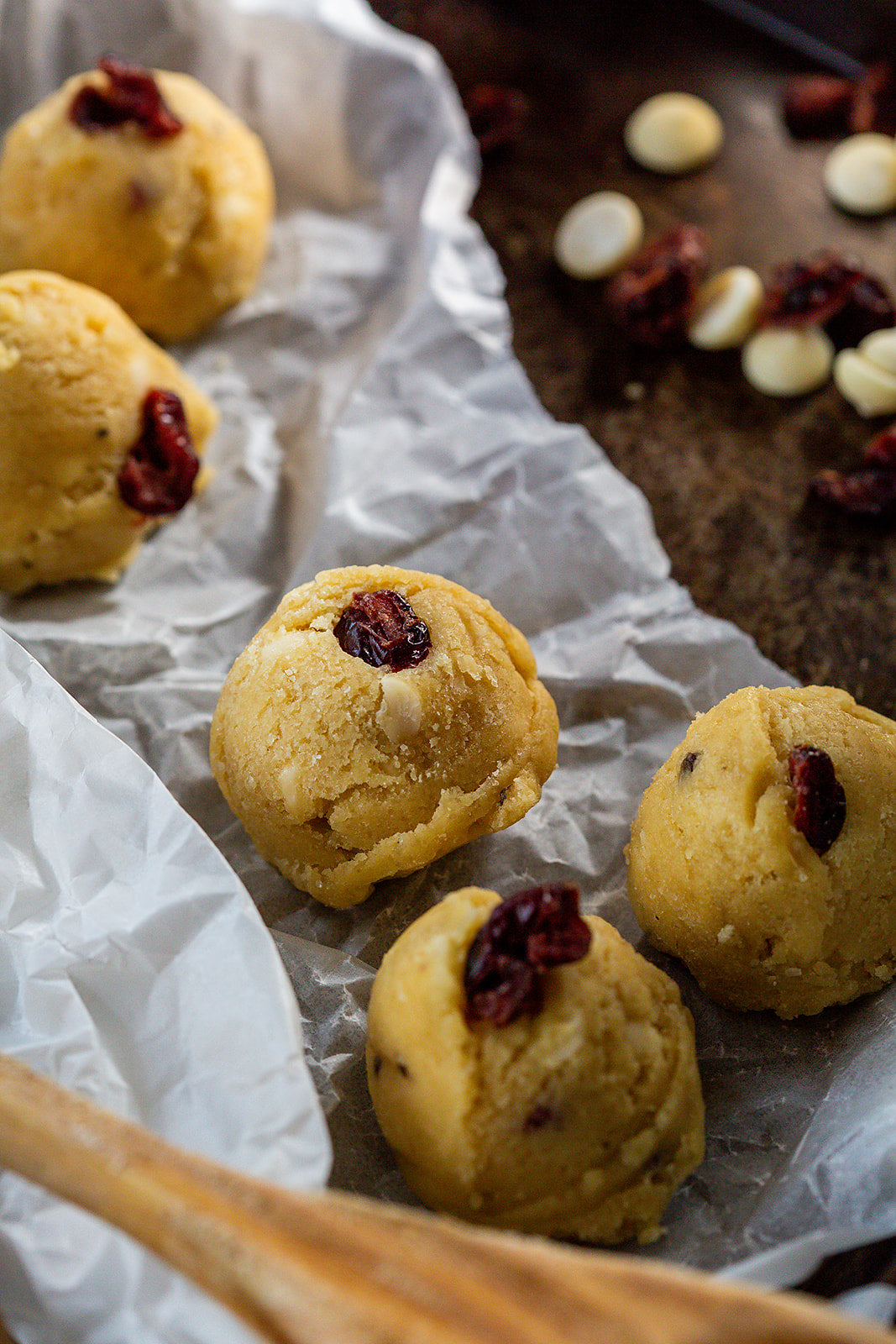White Choc Cranberry Macadamia Cookies